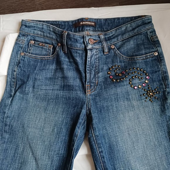 Cambio Norah Vintage Women's Boot cut Jeans, 32x34, US 2, GB 6, Embellis… - Picture 2 of 5